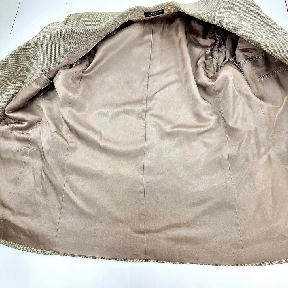 Quiet Luxury Gianfranco Ruffini Blazer Men 40R Tan Italian Tailored Jacket - Picture 8 of 16